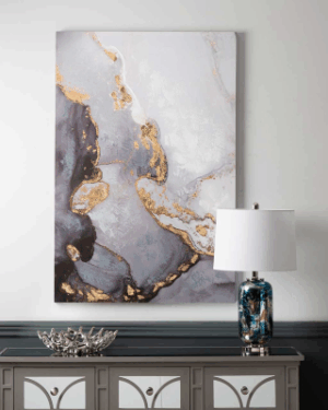 Marble effect wall art