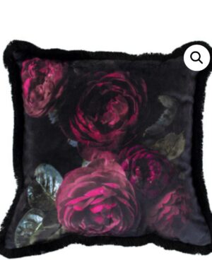 Midnight rose cushion