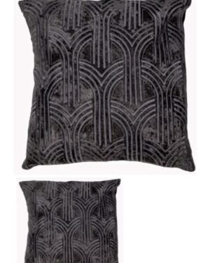 Art deco cushion black