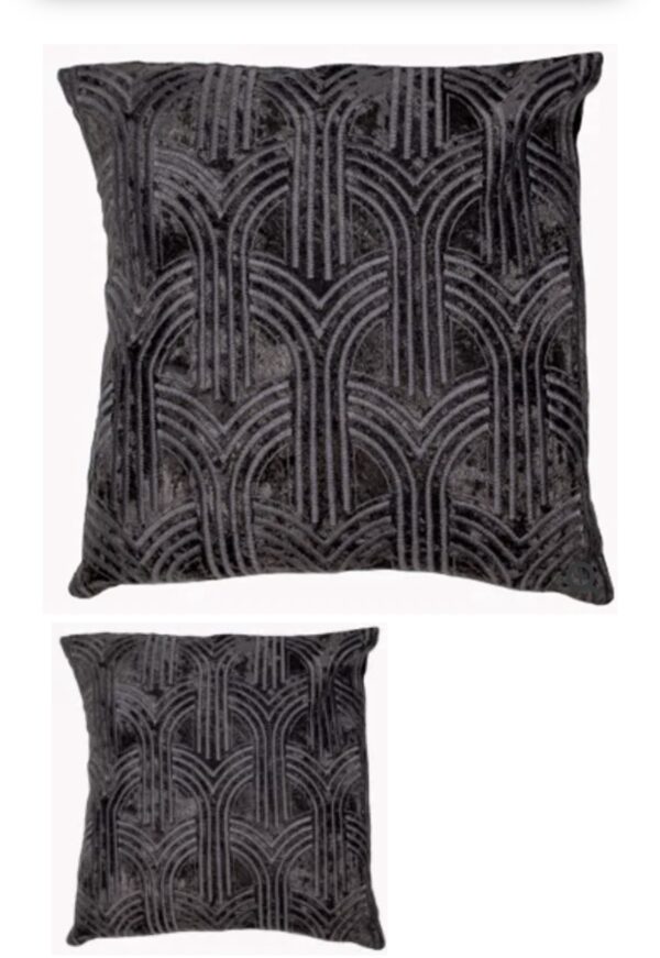 Art deco cushion black