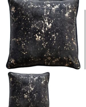 Shimmer cushion, black and gold
