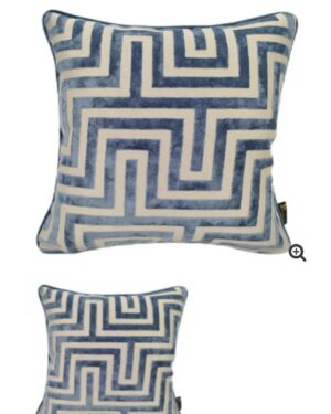 Maze cushion blue