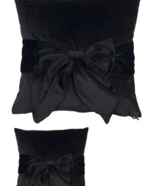 Bow cushion black