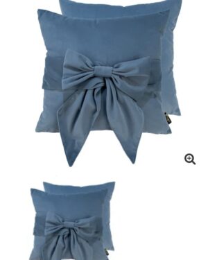 Bow cushion blue