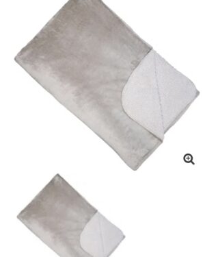 Cozy, reversible throw silver