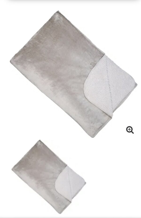 Cozy, reversible throw silver