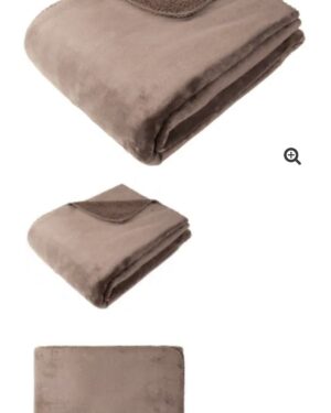 Cozy, reversible throw brown