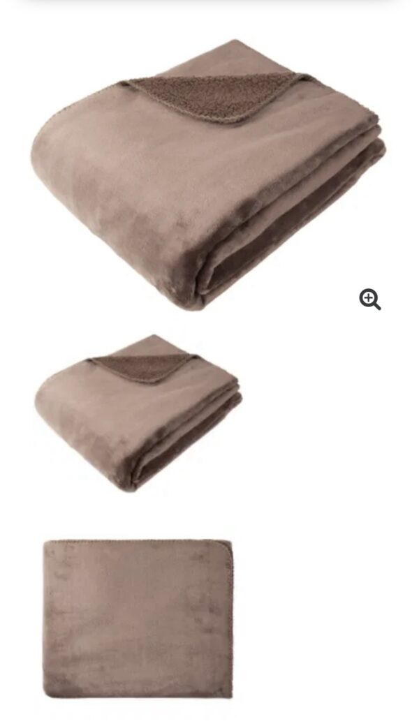 Cozy, reversible throw brown